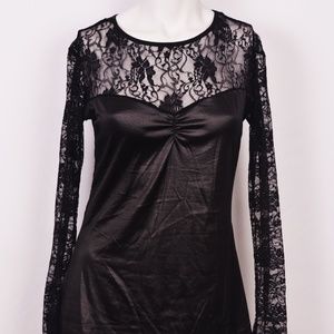 Black Lace & Spandex Sexy Dress (3X)